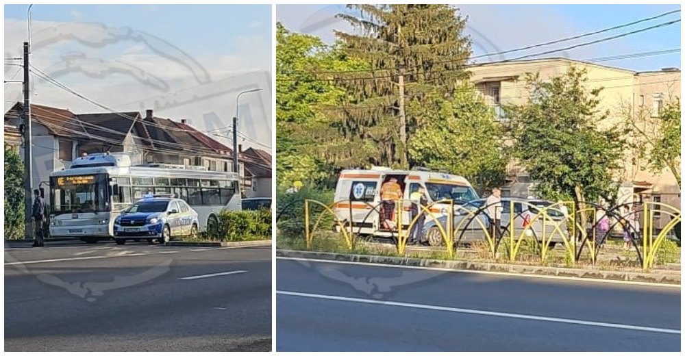 FOTO. Pieton accidentat grav de o mașină, astăzi, în municipiul Satu Mare