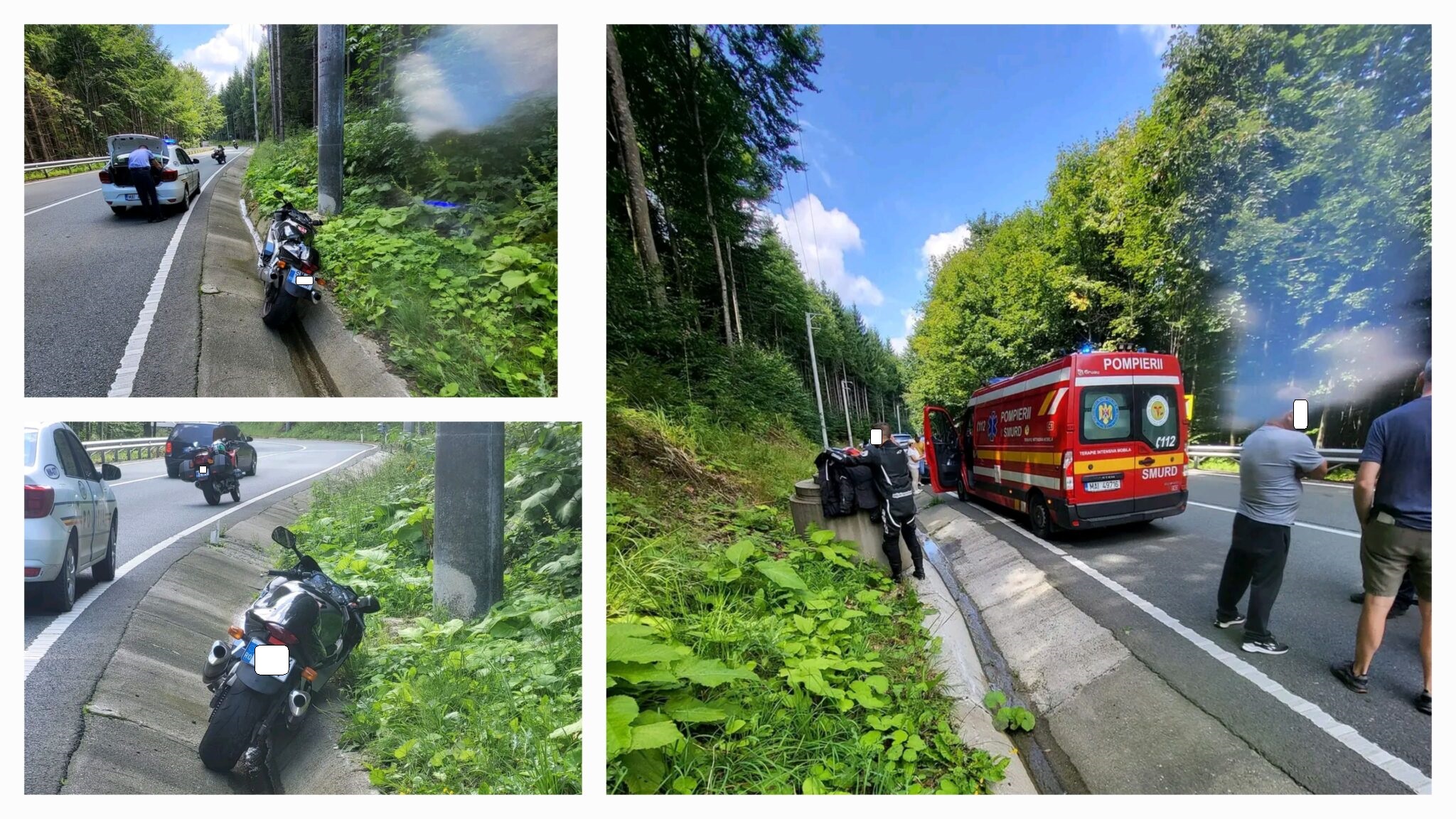 FOTO. Motociclist sătmărean accidentat! A ajuns la Urgență