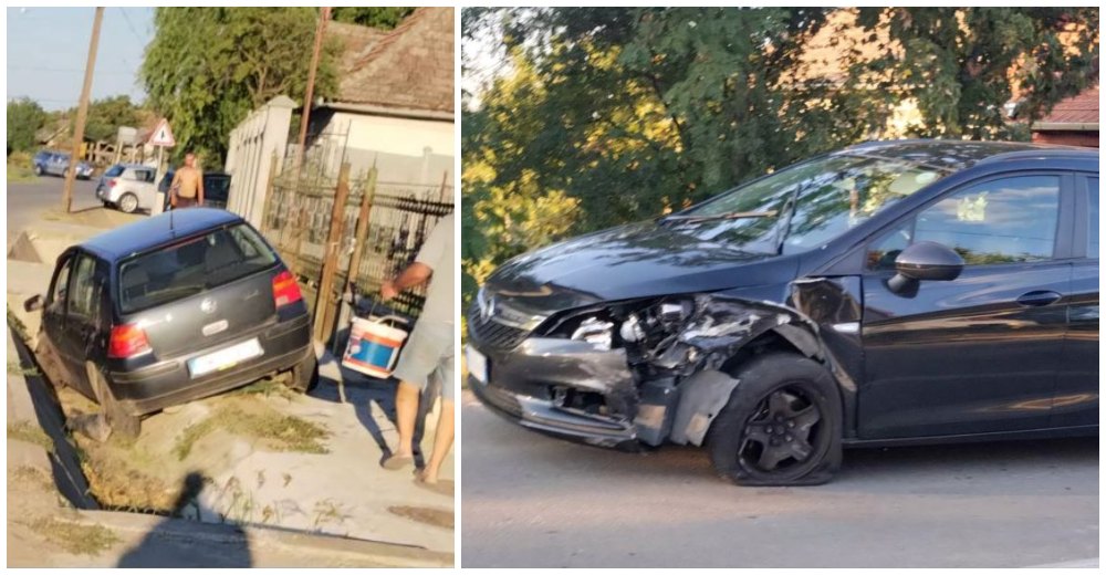 FOTO. Șofer cu alcoolemie uriașă a provocat un accident în județul Satu Mare!