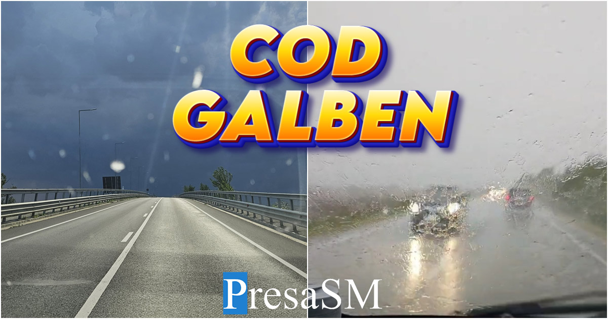 Cod galben prelungit la Satu Mare. Când expiră noua avertizare meteo