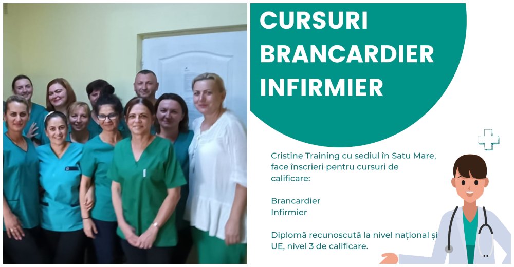 Mai sunt doar câteva locuri! Cursuri de Infirmieră și Brancardier la Satu Mare. Recunoscute național și internațional