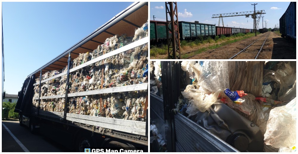 FOTO. Deșeuri aduse în Satu Mare cu trenul și TIR-ul. Suntem groapa de gunoi a Europei?!