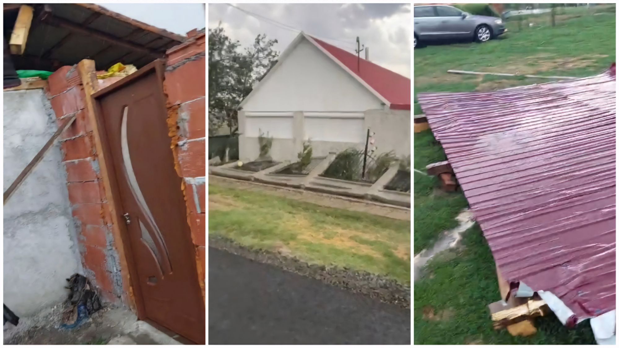 FOTO/VIDEO. Acoperișuri smulse, copaci căzuți pe șosea în județul Satu Mare. Vijelia a provocat distrugeri