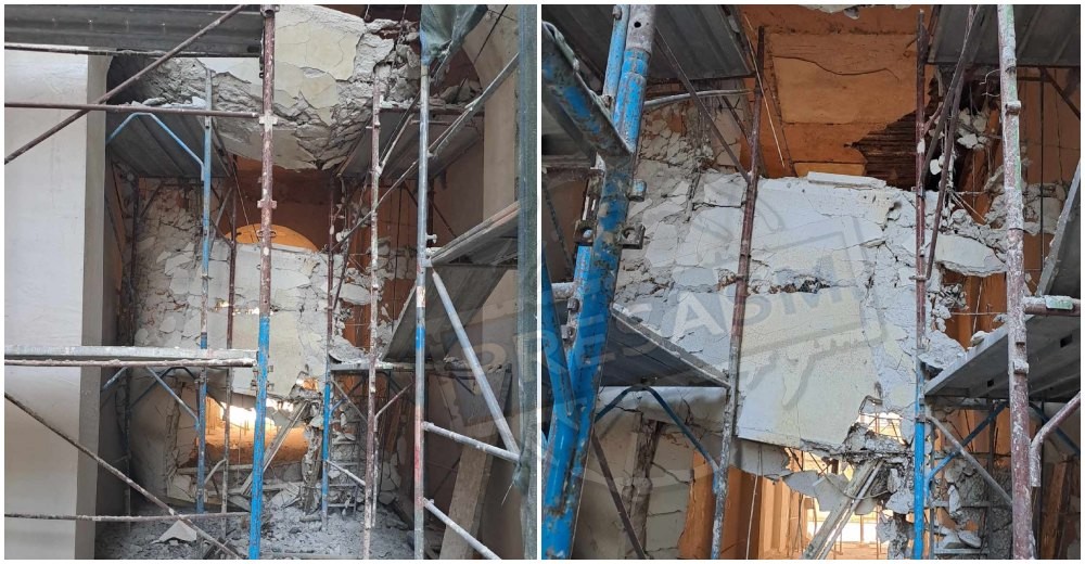 FOTO. S-a prăbușit o parte din Hotelul Dacia! Pasajul Ruha este BLOCAT