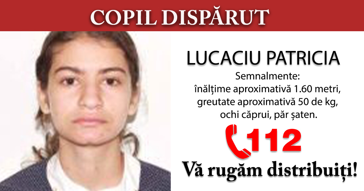 Patricia a dispărut de acasă. Polițiștii sătmăreni și familia vă cer ajutorul