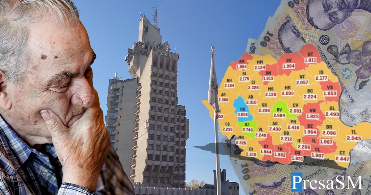 TOP OFICIAL. Pensionarii din județul Satu Mare, printre cei mai săraci din România