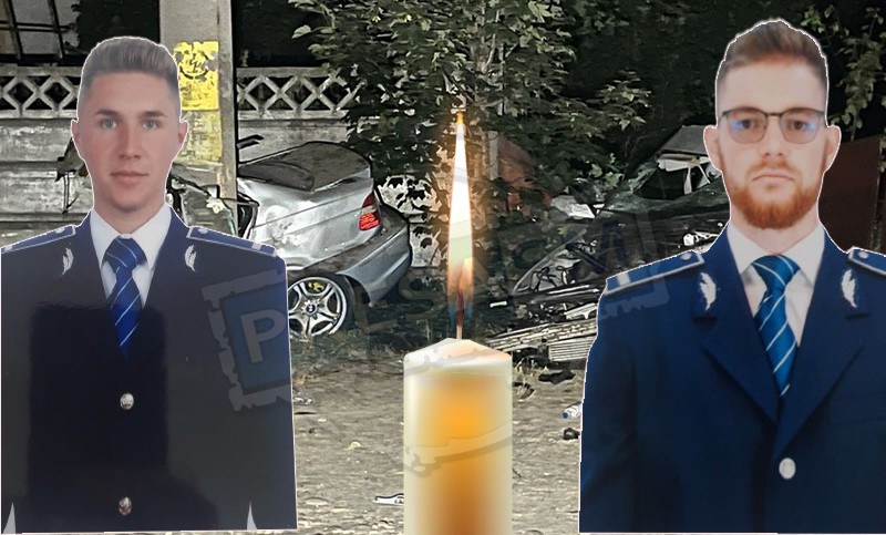 FOTO/VIDEO. Cine sunt cei doi polițiști morți în tragicul accident din județul vecin. Odihnă veșnică!