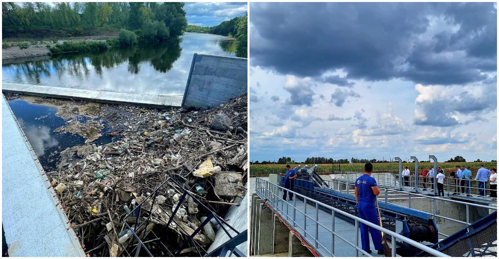 FOTO. Cum arată sistemul de curățare a râului Someș, în județul Satu Mare. Milioane de lei, investiți