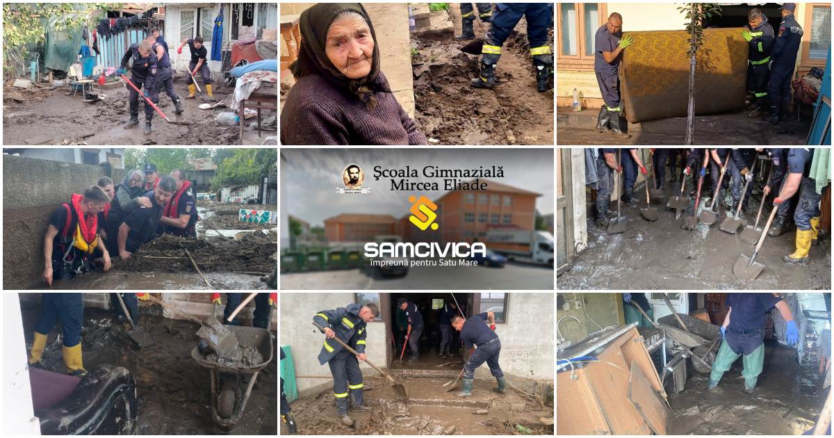 Elevii de la școala Eliade și SamCivica, donații pentru cei afectați de inundații. Se pregătește un transport umanitar