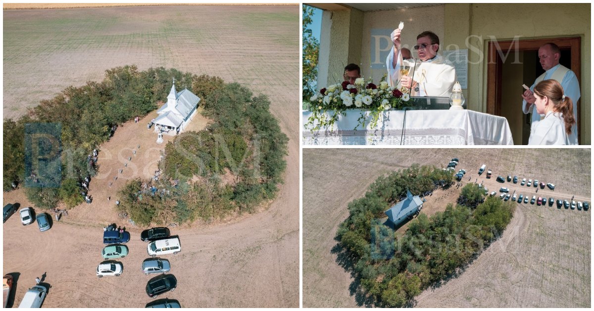 FOTO. Biserica făcătoare de minuni din județul Satu Mare. S-a deschis astăzi. O singură zi pe an