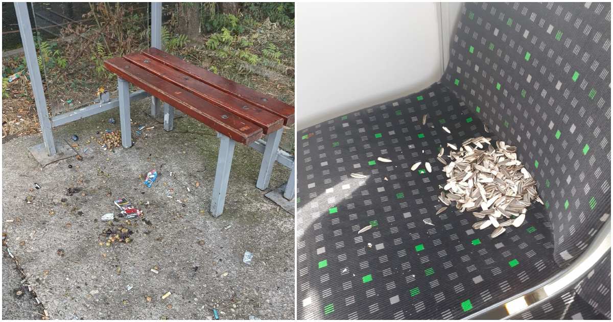 FOTO. Mizerie lăsată de călători în stațiile și autobuzele Transurban