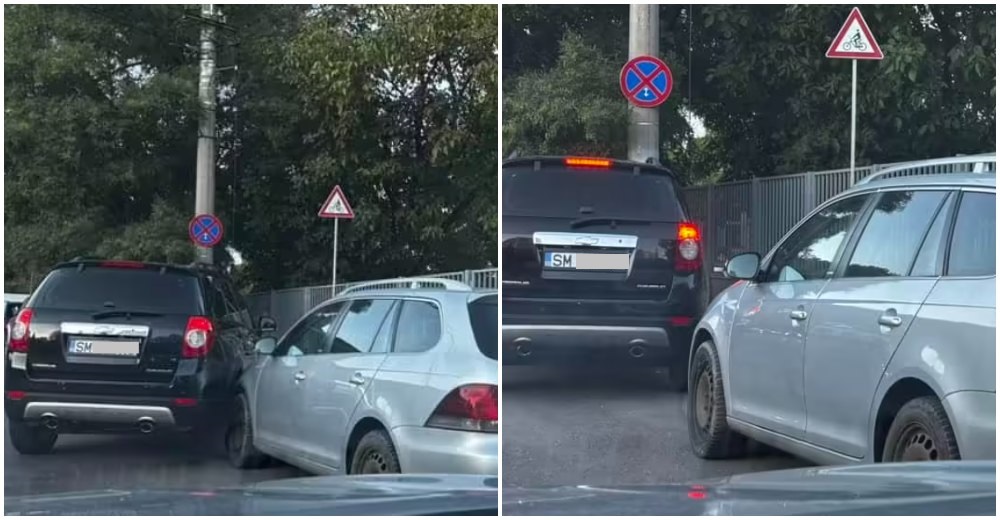 FOTO. O șoferiță din Satu Mare a făcut accident și și-ar fi văzut liniștită de drum