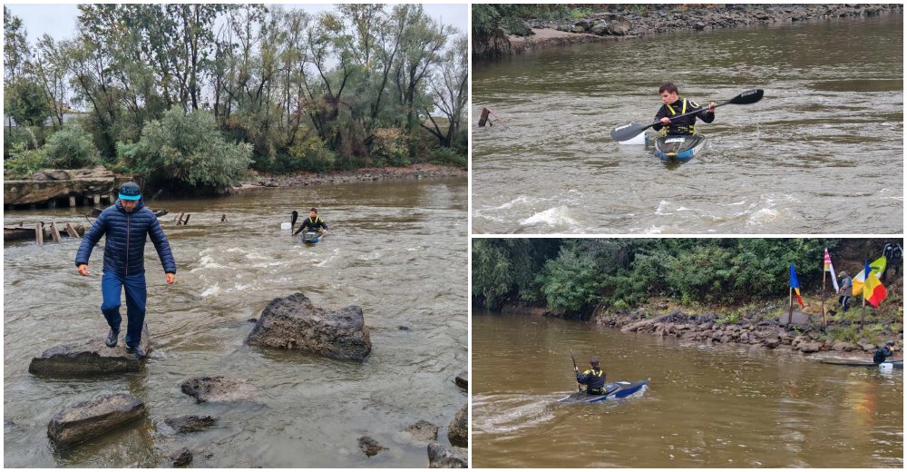 FOTO/VIDEO. Zeci de tineri au ieșit cu caiacele pe Someș, în Satu Mare