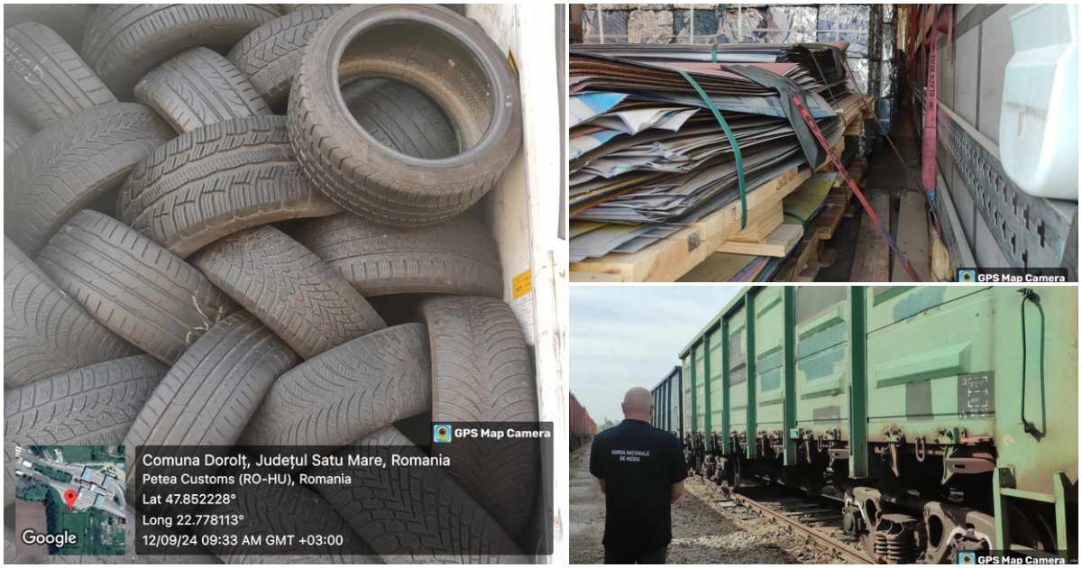 FOTO. Transporturi cu deșeuri oprite la vama Halmeu. Garda de Mediu trage un semnal de alarmă