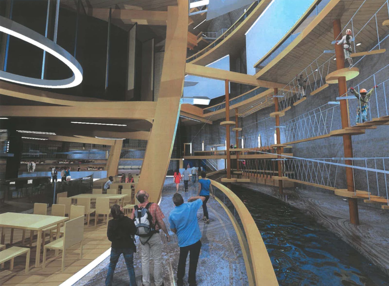 FOTO. Salina Turda se extinde cu deschiderea unei noi mine: lifturi panoramice, râu artificial și alei suspendate