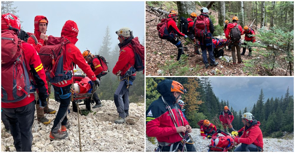 FOTO/VIDEO. Medic din Satu Mare rănit grav după ce a căzut în gol de pe munte
