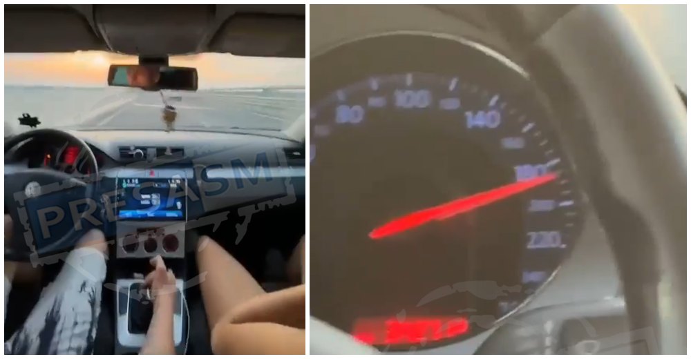 VIDEO. Puștan vitezoman: peste 180 km/h pe centura Sătmarului. ”Zburăm!” 4 tineri în mașină