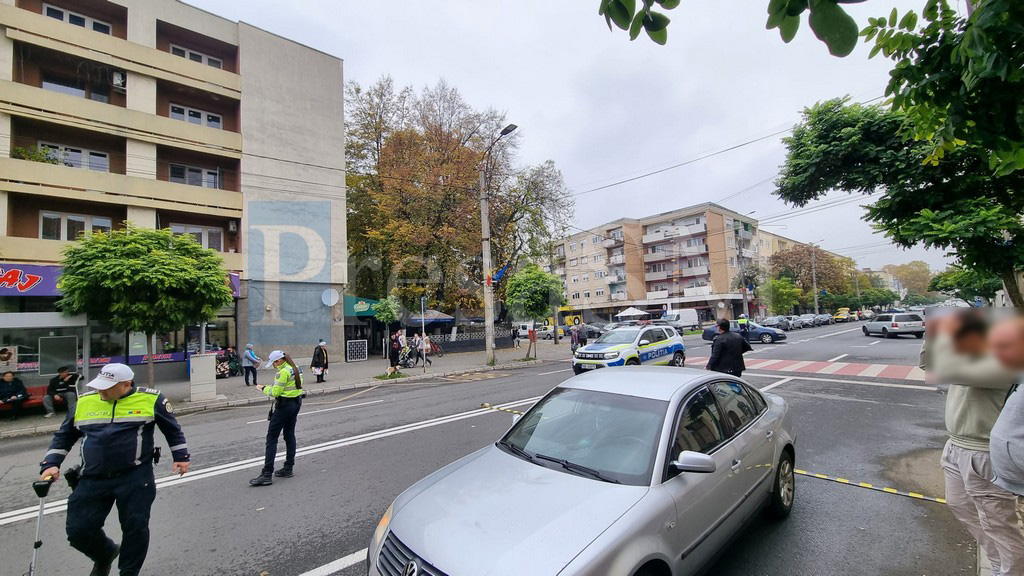 FOTO/VIDEO. Cum s-a produs accidentul din centrul municipiului Satu Mare. Tânăr rănit, dus la Urgență