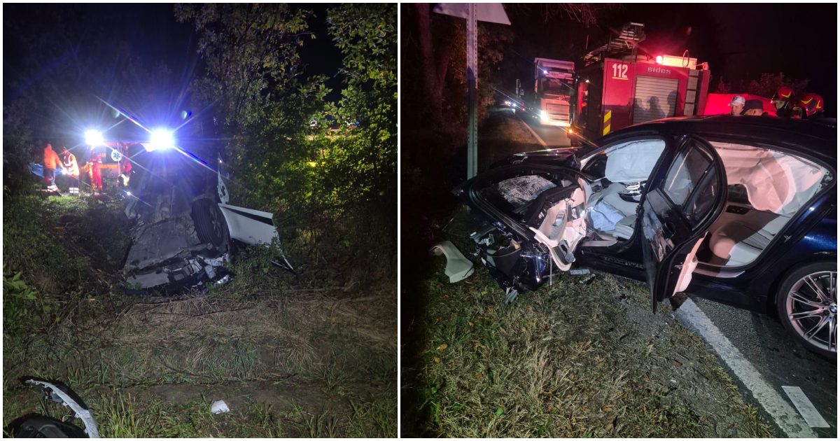 FOTO. Accident cumplit în țară. Doi oameni au murit. Un BMW şi un Duster s-au făcut praf