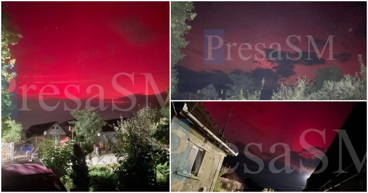 FOTOGALERIE. Cum s-a văzut aurora boreală de la Satu Mare