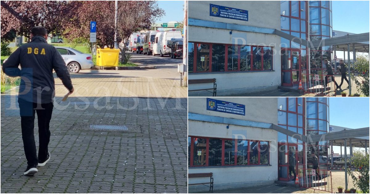 FOTO. Percheziții la vama Petea, inclusiv la magazinele duty-free. Polițiști vizați de DGA