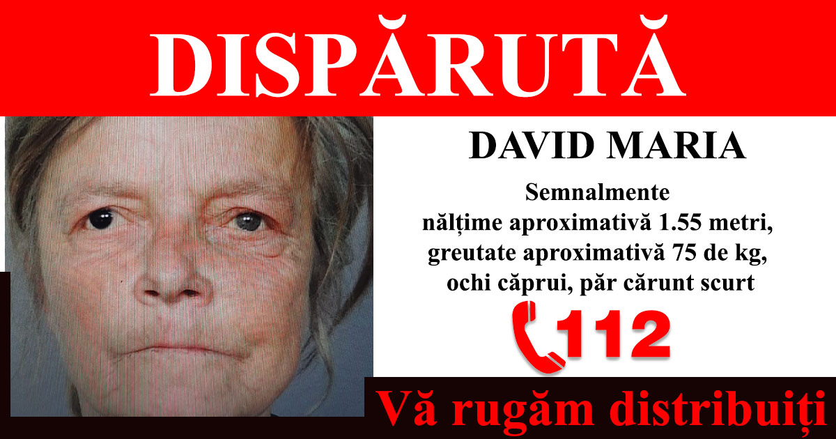 FOTO. Pacientă dispărută din Spitalul Județean Satu Mare! Poliția o caută