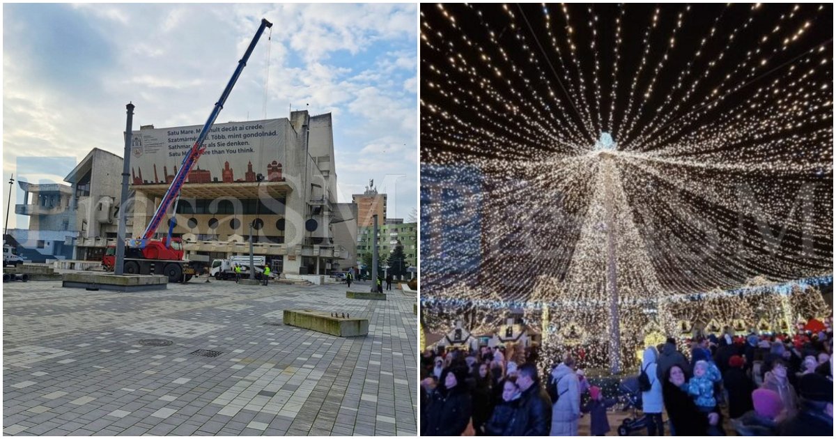 FOTO/VIDEO. A început numărătoarea inversă pentru Crăciun. Se lucrează deja la primele decorațiuni
