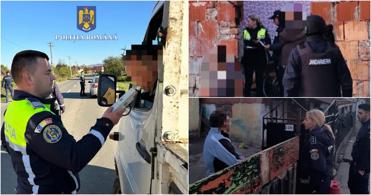 FOTO. Razii ale polițiștilor în Carei. Zeci de persoane amendate, trei șoferi lăsați fără permise