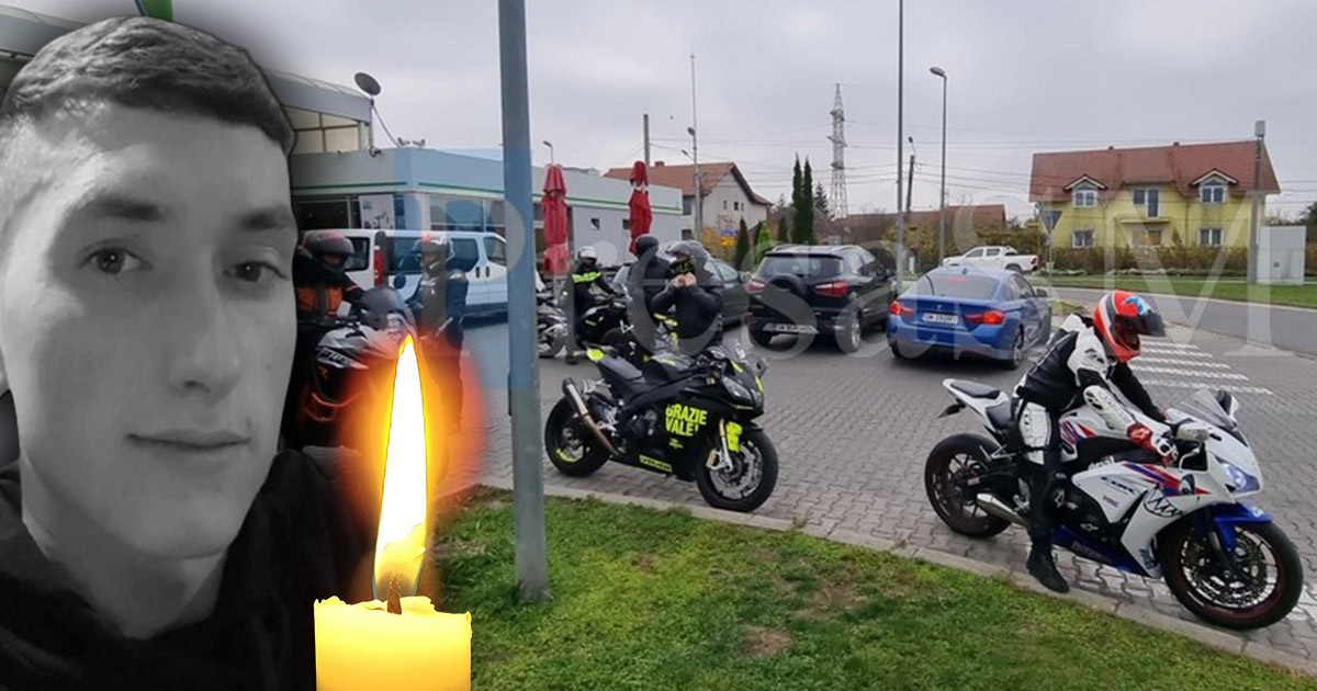 FOTO/VIDEO. Un ultim omagiu, pe două roți, pentru Alin. Prietenii au pornit pe motociclete pentru a-l conduce pe ultimul drum