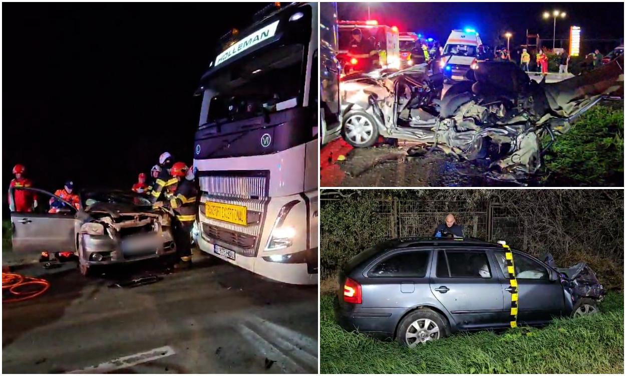 FOTO/VIDEO. Accident cumplit în țară. Două tinere au murit. Mașina lor, lovită în plin de cea a unui șofer băut