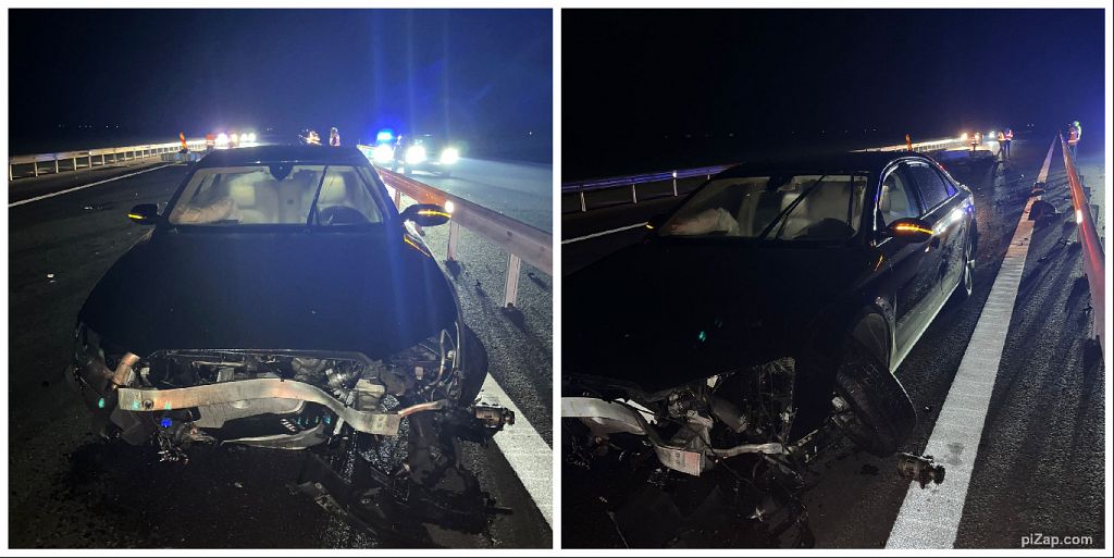 FOTO/VIDEO. Made in România. Accident pe o autostradă înainte de deschidere