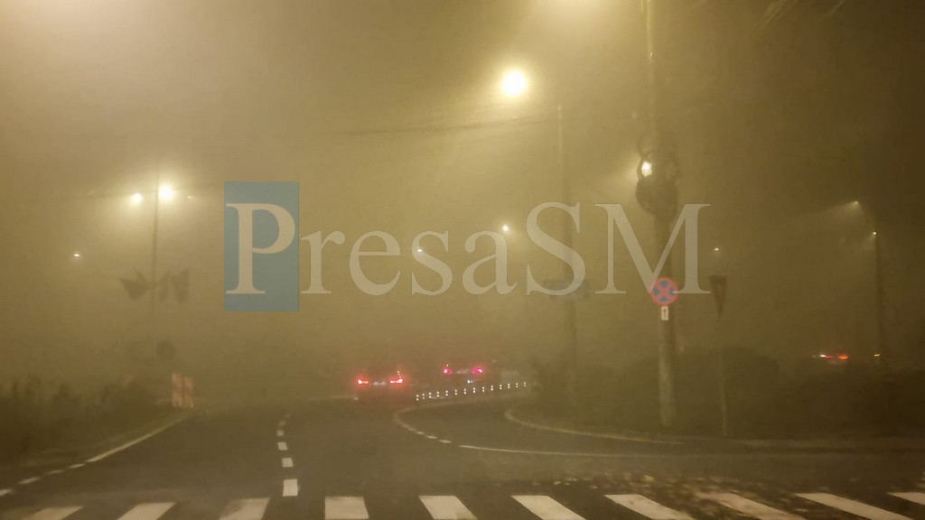 Satu Mare, din nou sub Cod galben de ceață densă. Atenție mare pe drumuri!