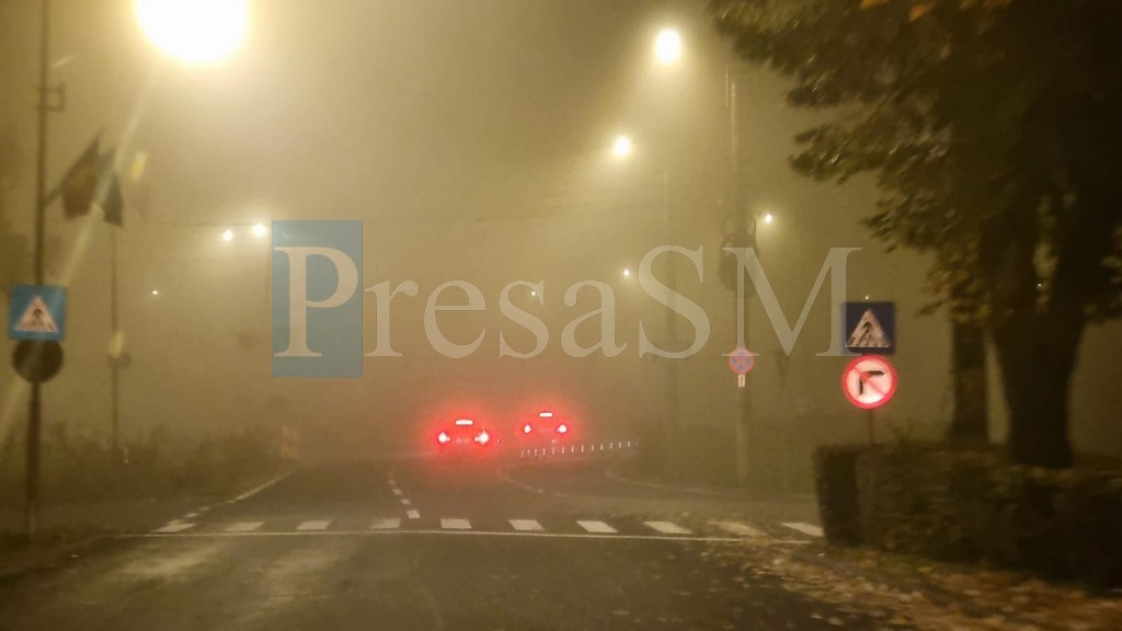 Atenție mare la drumuri! Ceață densă la Satu Mare. LISTA localităților aflate sub avertizare
