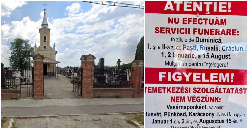 FOTO. Orașul din județul Satu Mare în care nu se fac înmormântări duminică. Motivul i-a enervat pe localnici