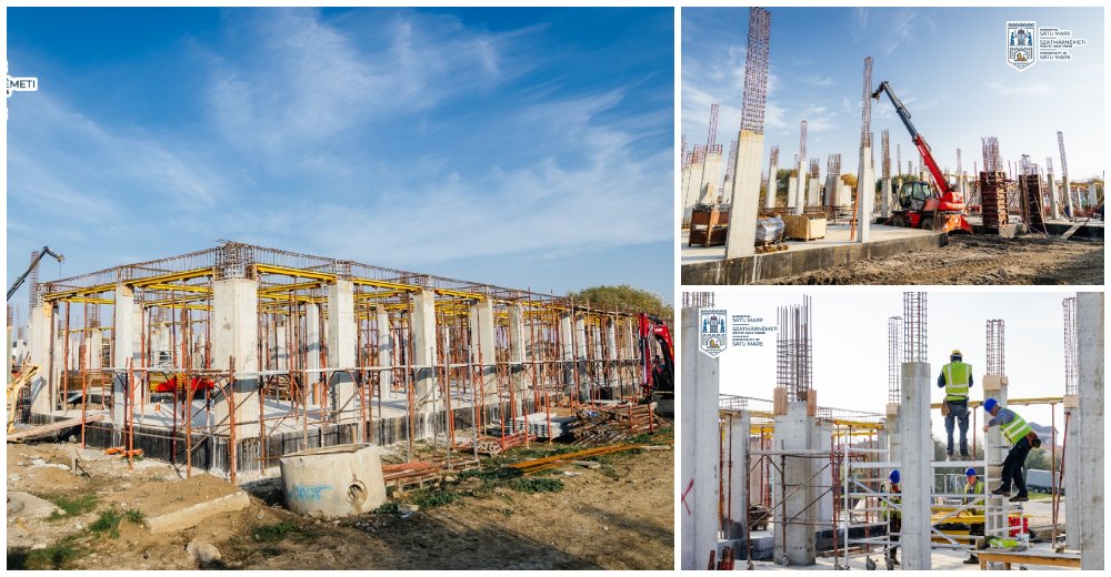 FOTOGALERIE. Se construiește în ritm alert cea mai mare creșă din municipiul Satu Mare