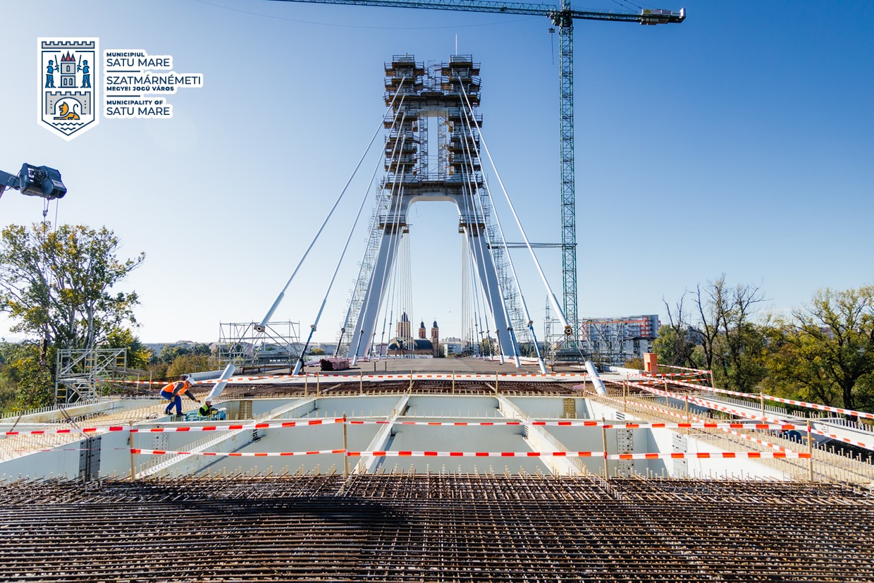 Lucrările la podul peste Someș vor fi gata în acest an. Kereskényi: "Anul viitor vom face inaugurarea festivă"