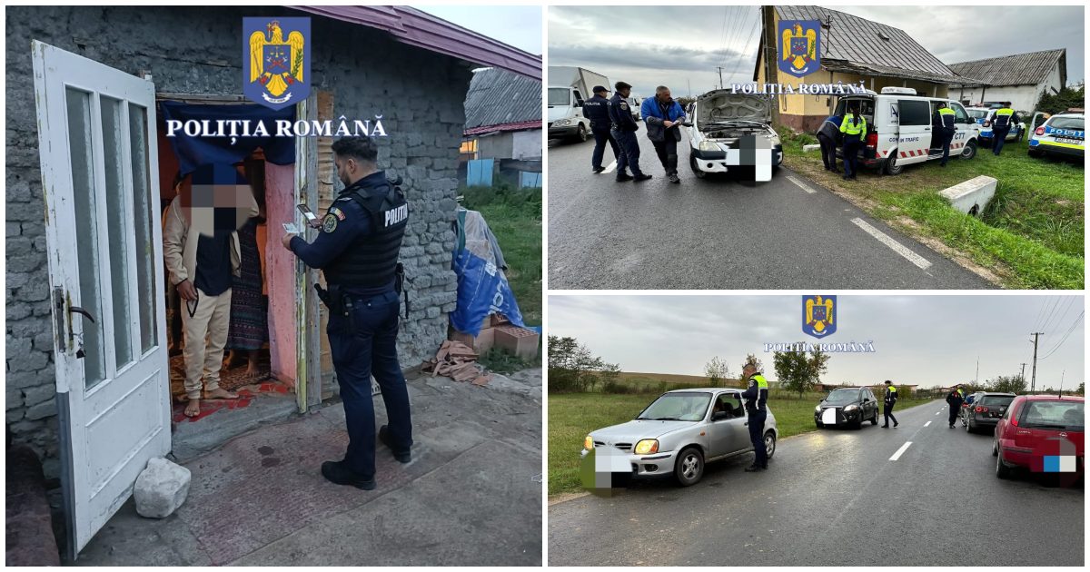 FOTOGALERIE. Razii de amploare ale Poliției în județul Satu Mare
