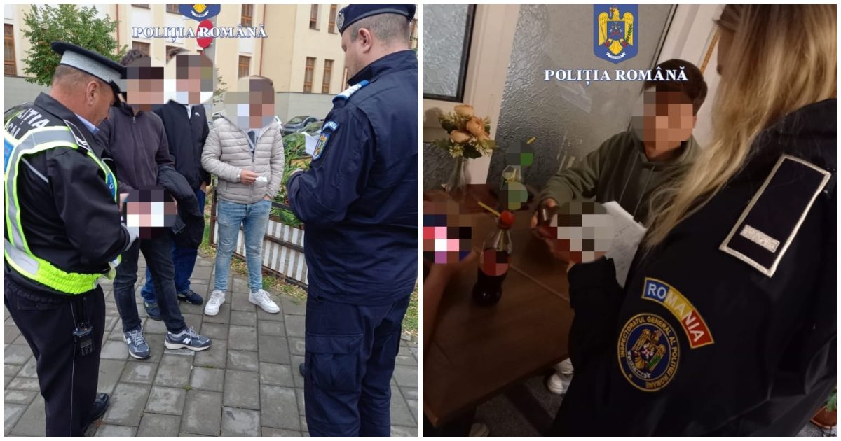 FOTO. Razii la barurile sătmărene din jurul școlilor. Zeci de elevi prinși că au chiulit de la primele ore