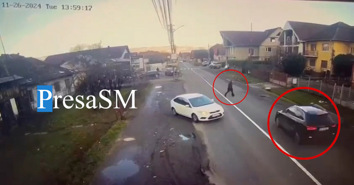 VIDEO. Accidet mortal surprins live în județul Satu Mare. O femeie a decedat, lovită de mașină