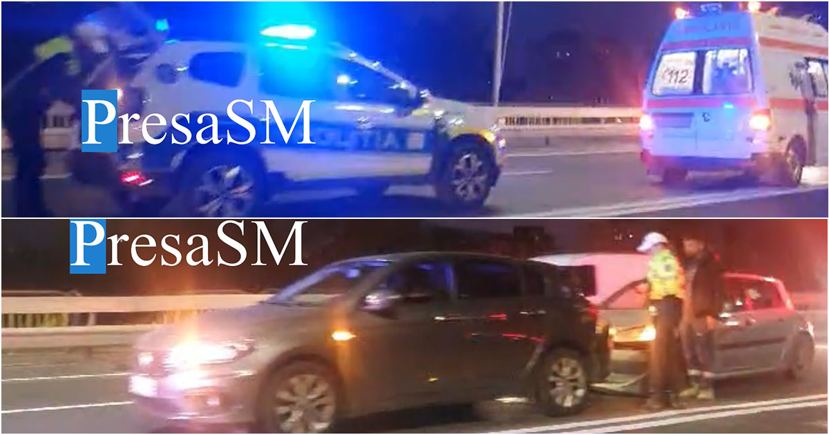 VIDEO. Accident rutier pe Podul Decebal. Poliția și Ambulanța la fața locului