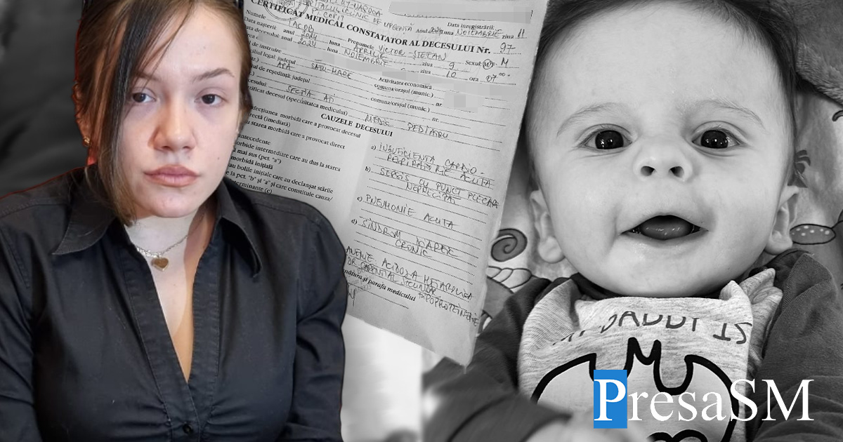 FOTO/VIDEO. Bebeluș de opt luni din Satu Mare, decedat într-un spital din Cluj. Mama povestește calvarul prin care a trecut și arată cu degetul spre cadrele medicale