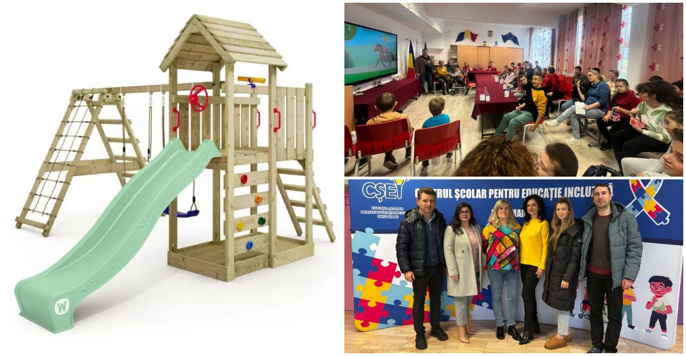Locuri de joacă donate Centrului Școlar pentru Educație Incluzivă Satu Mare de către tineri sătmăreni