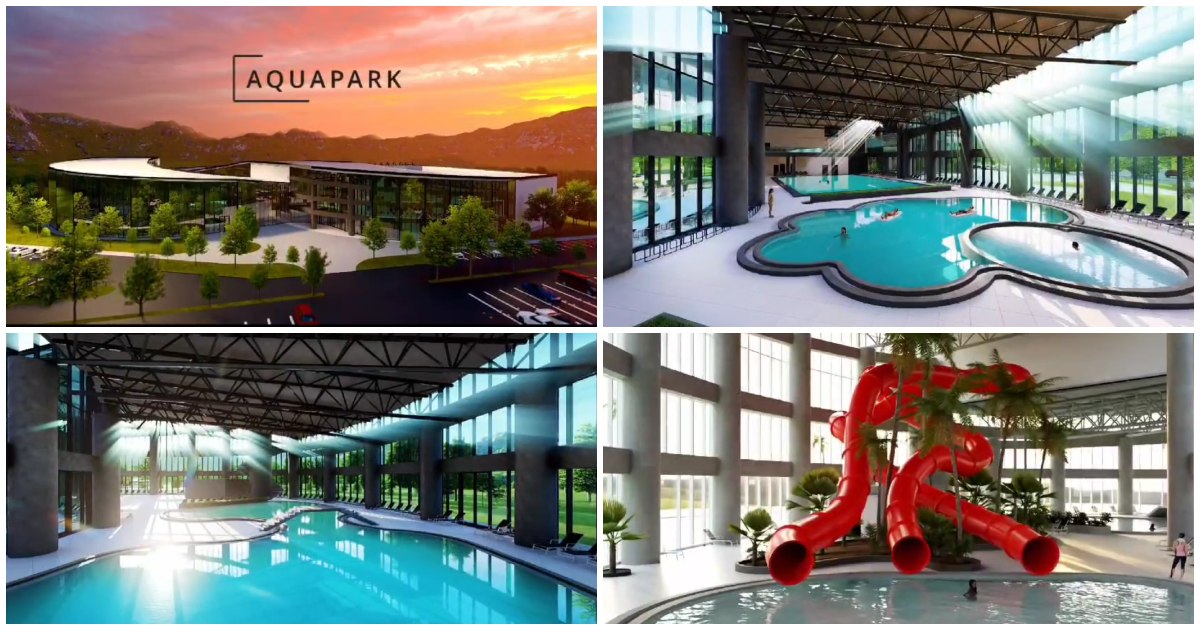 FOTO/VIDEO. S-a lansat proiectul! Aquapark de 36 milioane euro, cu 7 bazine, la ștrandul Tășnad