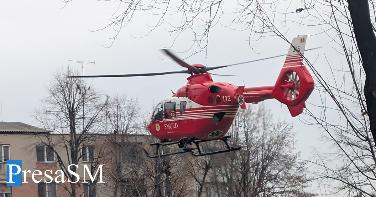 Intervenție de urgență  elicopterului SMURD pentru salvarea unei sătmărence
