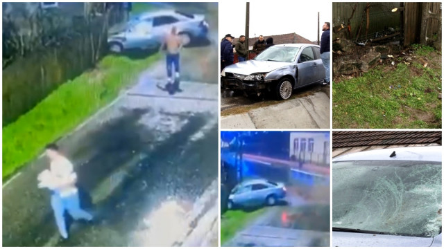 FOTO/VIDEO. Caz șocant în țară. S-a urcat băut şi drogat la volan şi a intrat intenţionat în prietenii cu care petrecuse Crăciunul