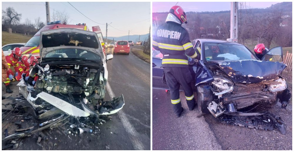FOTO. Tragedie în județul vecin. O femeie a decedat, trei victime la Urgență după un accident frontal