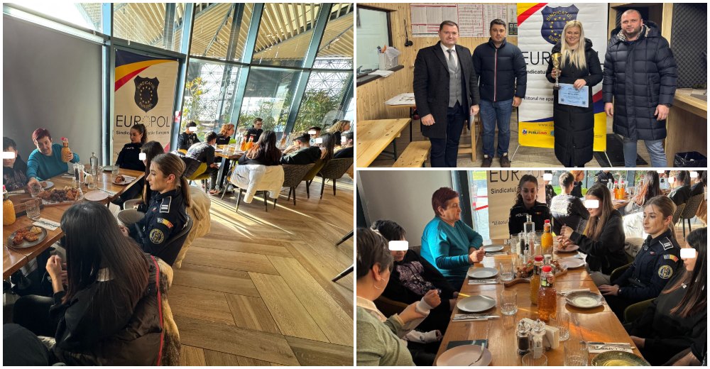 FOTO. Polițiști cu suflet mare: au scos la restaurant zeci de copii instituționalizați din Satu Mare
