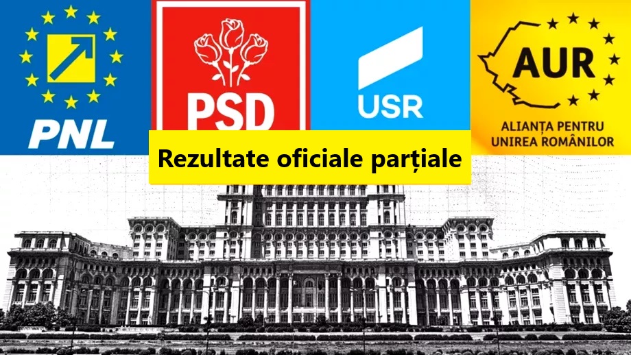 REZULTATE OFICIALE PARȚIALE. PSD conduce la nivel național. Care sunt următoarele partide
