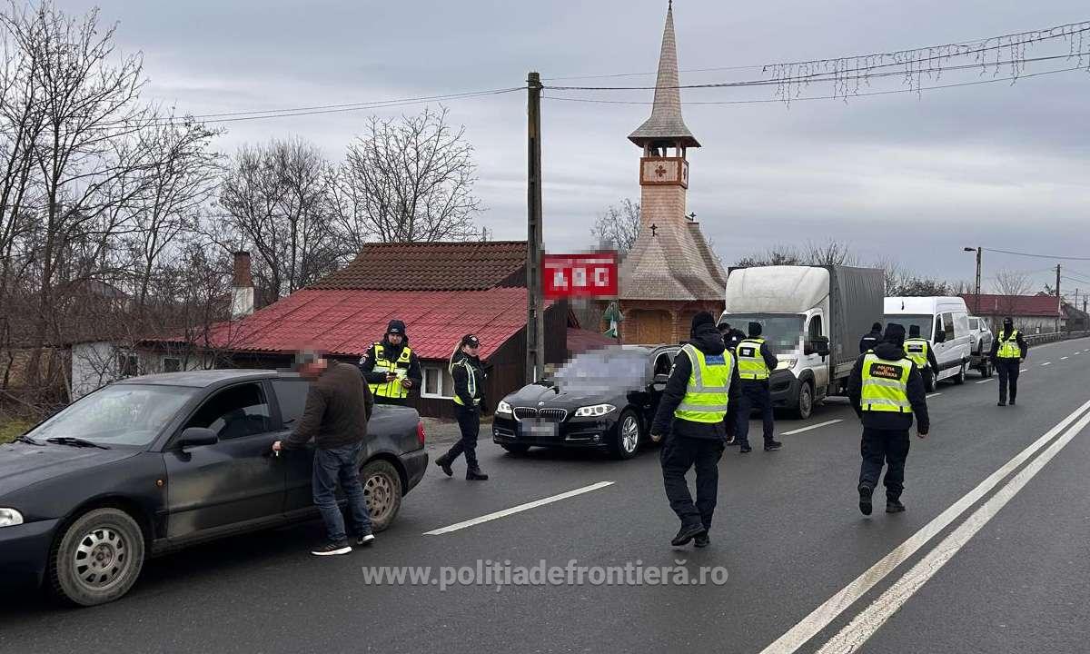 FOTO/VIDEO. Filtre uriașe în zona frontierei din județul Satu Mare. Mobilizare a Poliției, Poliției de Frontieră și Jandarmeriei