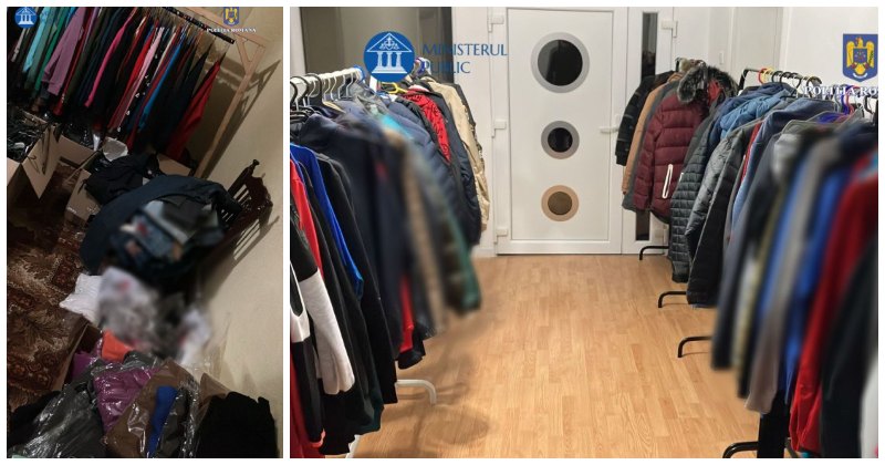 FOTO. Percheziții în Satu Mare! Sute de haine, parfumuri și telefoane contrafăcute ridicate de Poliție